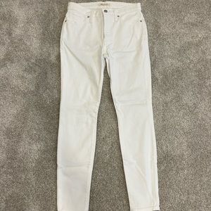 Madewell white skinny jeans